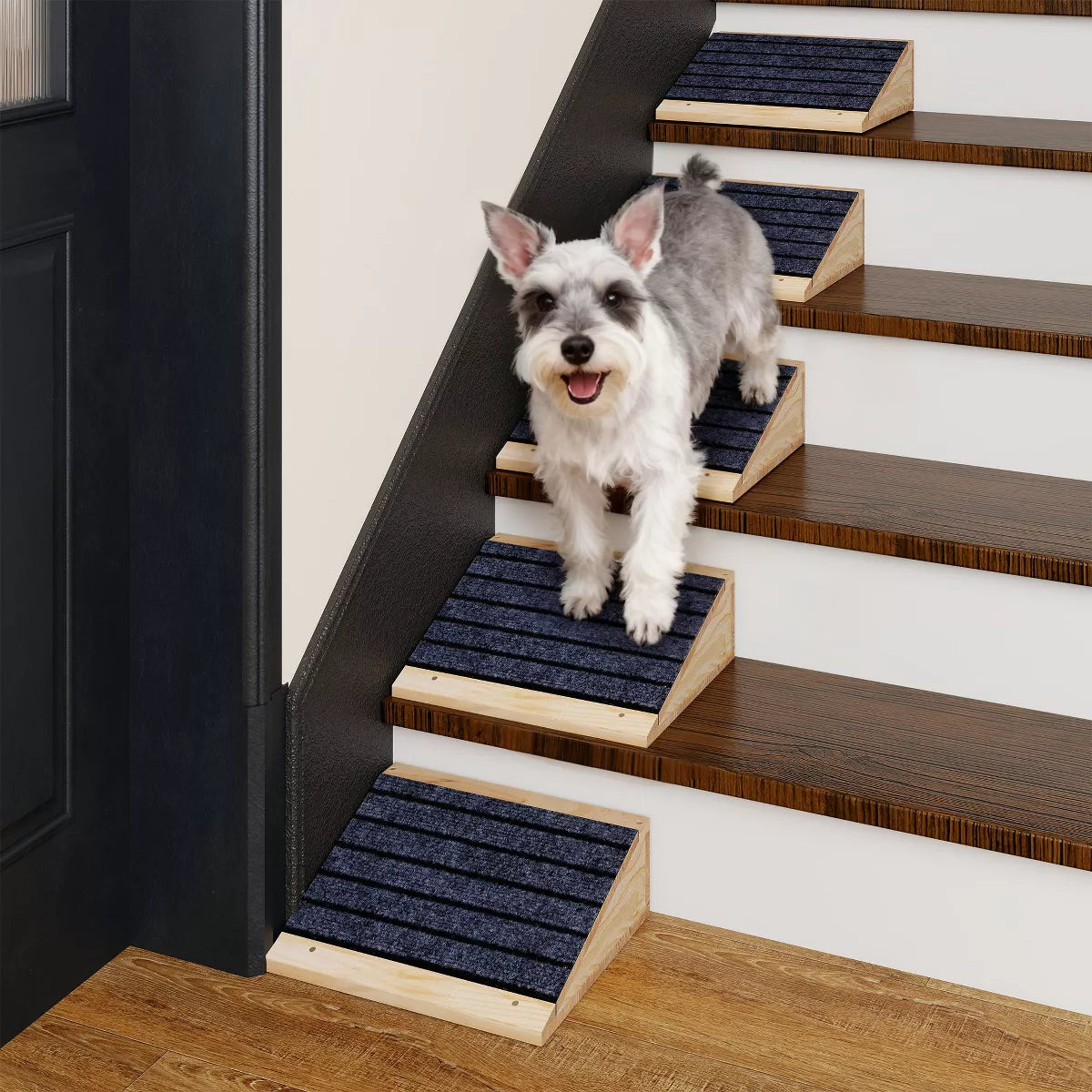Wooden Dog Stairs with Nonslip Surface