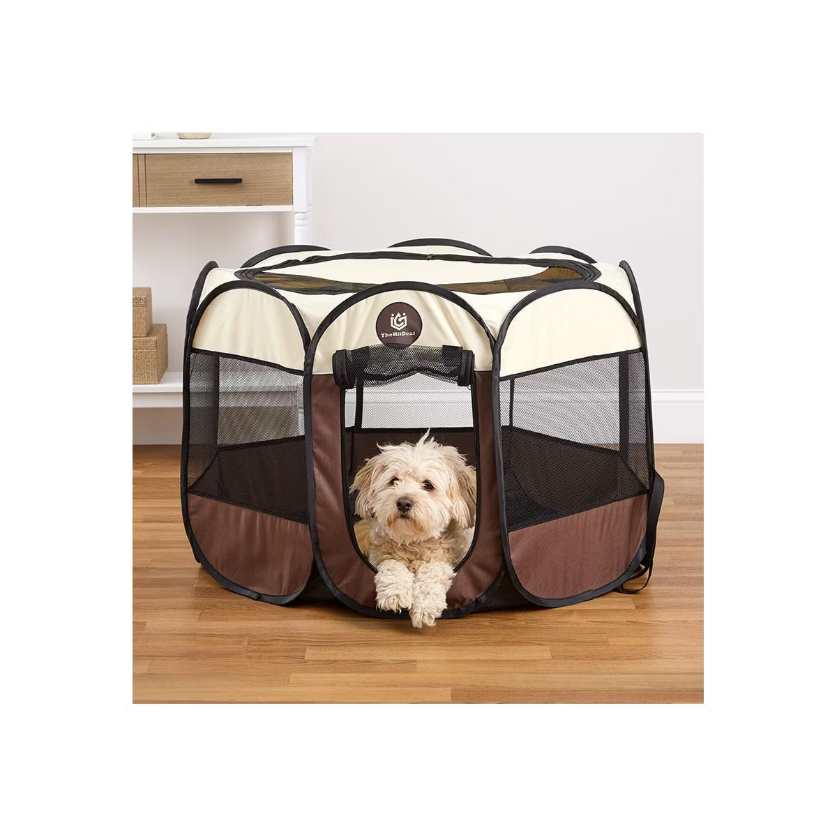 Portable Pet Playpen - Indoor/Outdoor Use with Carry Bag