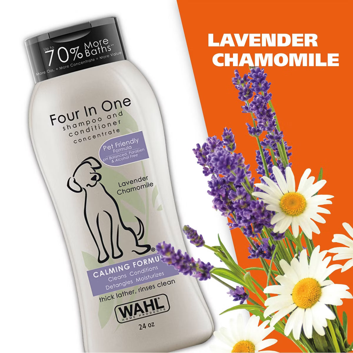 Four-In-One Fresh Scented Calming Formula Dog Shampoo and Conditioner - 24 fl oz