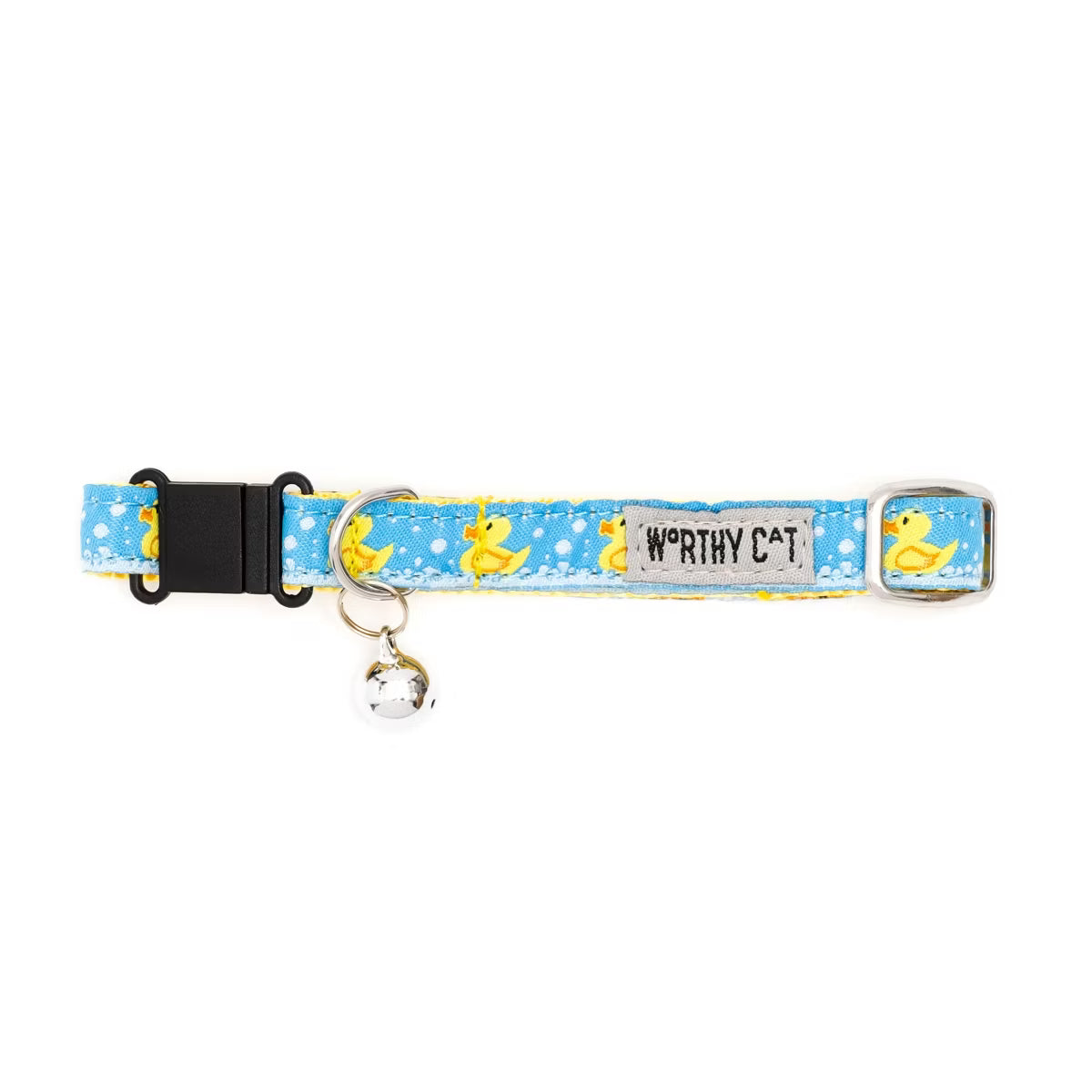 Rubber Duck Adjustable Cat Collar Blue  One Size
