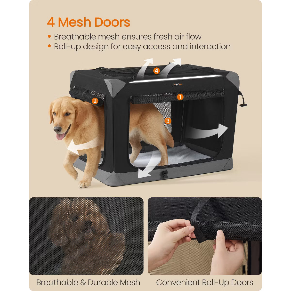 Portable Oxford Fabric Pet Travel Crate