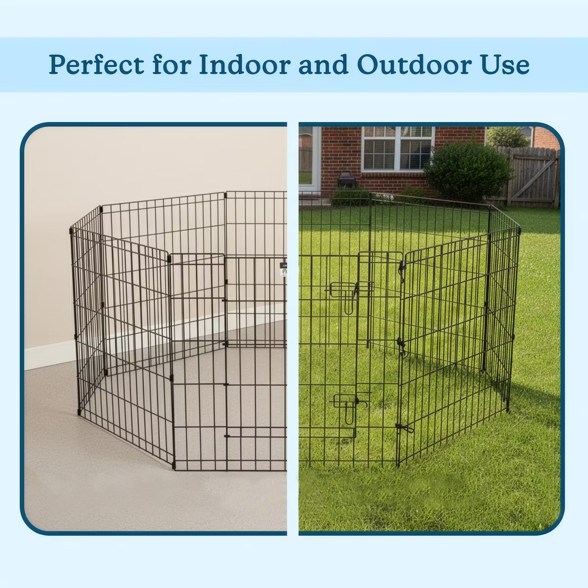 Indoor/Outdoor Foldable Dog Playpen