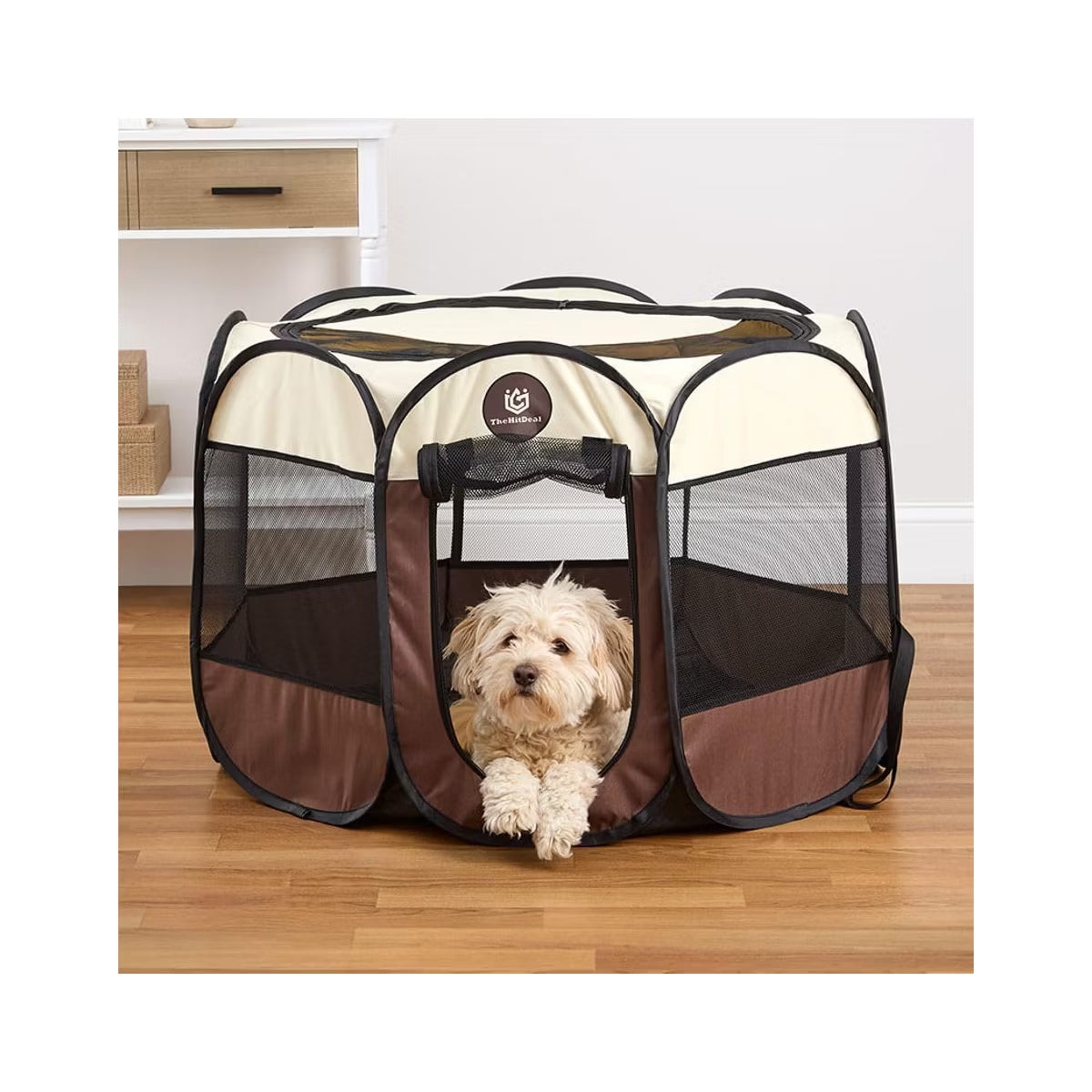 Portable Pet Playpen - Indoor/Outdoor Use with Carry Bag