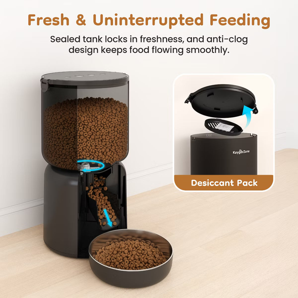 4L Automatic Pet Cat Feeder with Camera, WiFi,