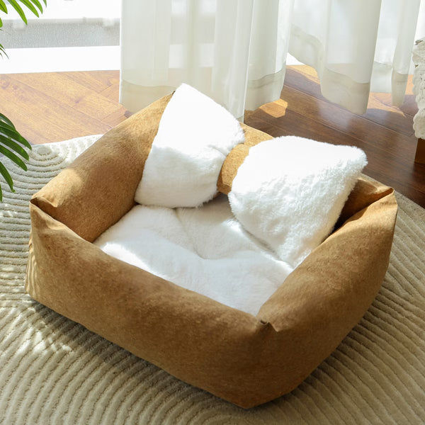 Anti-Fur Plush Cat Bed