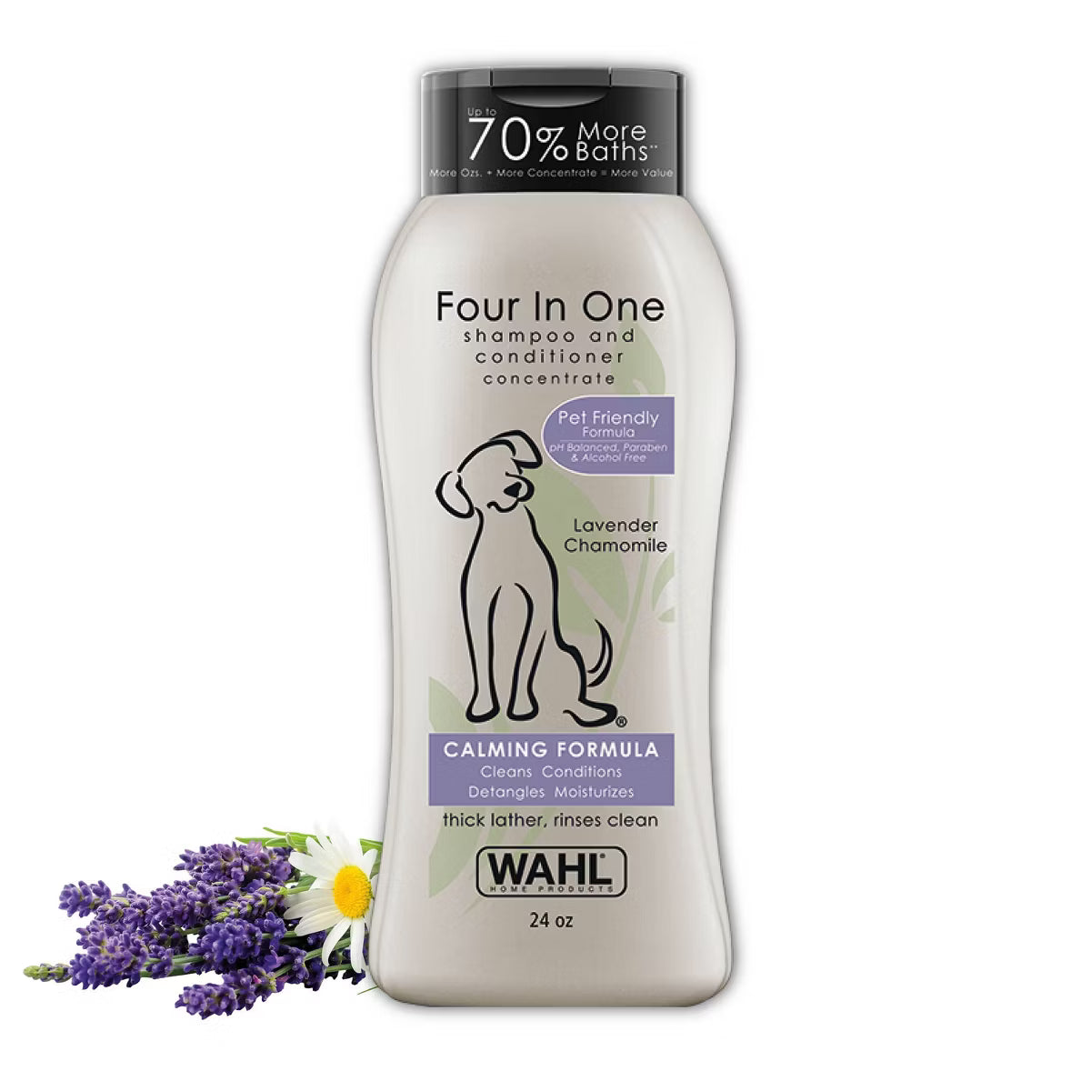 Four-In-One Fresh Scented Calming Formula Dog Shampoo and Conditioner - 24 fl oz