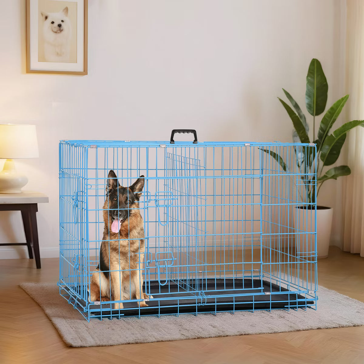 36in Dog Crates for Dogs Folding Mental Wire Crates Dog Kennels Pet Crate with Removable Tray and Handle,