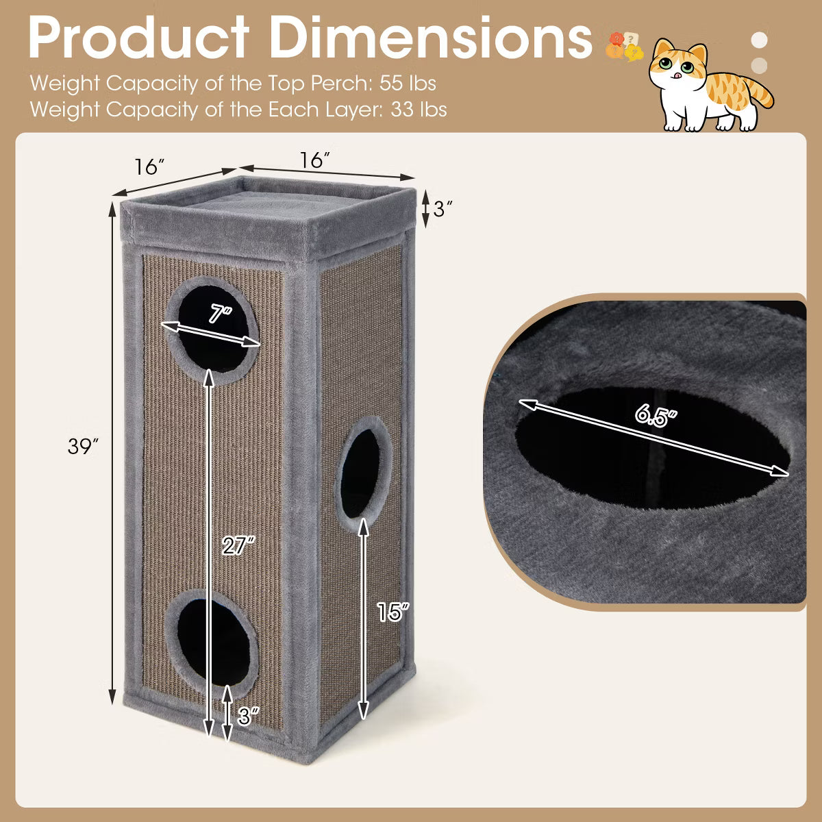 Cat Condo with Scratching Posts