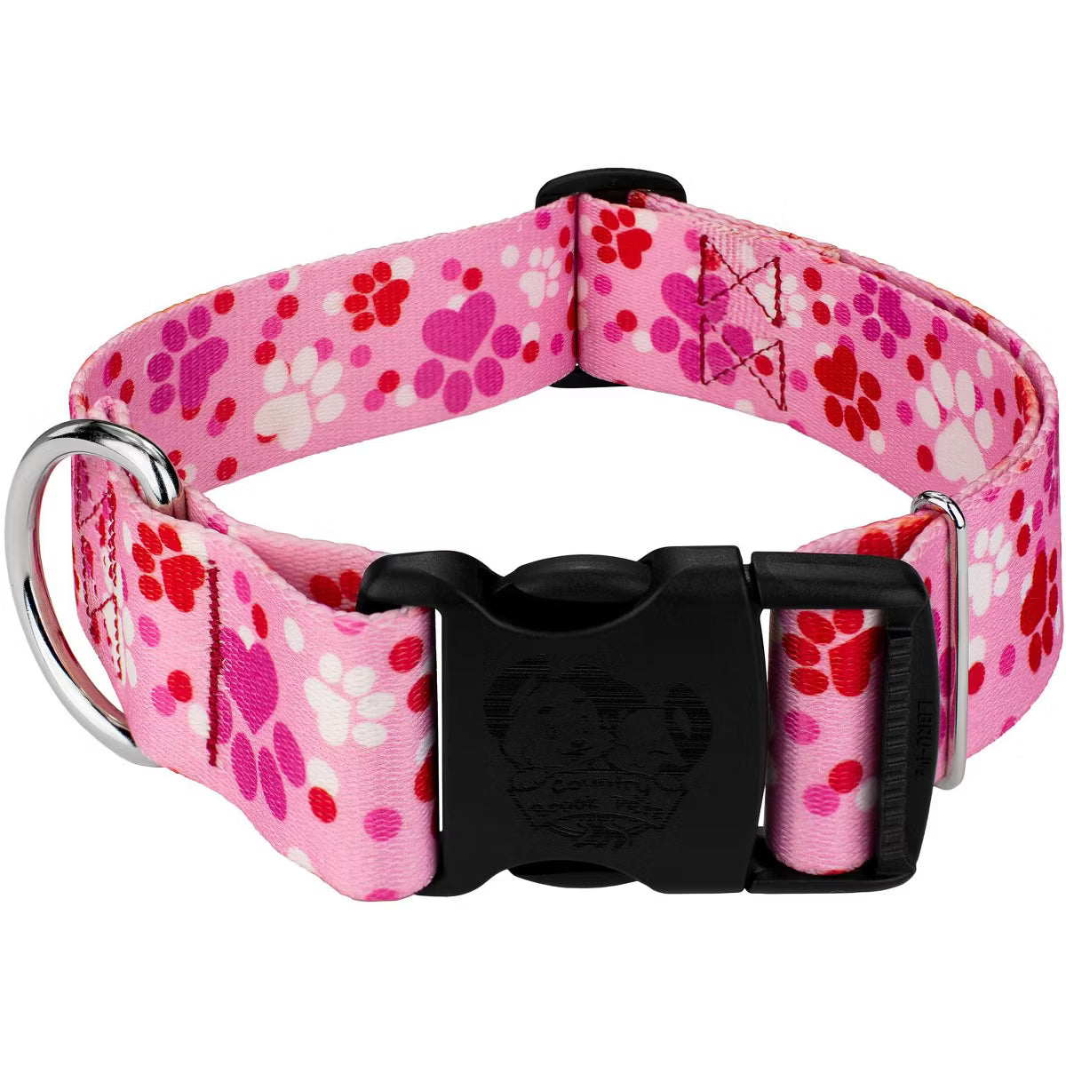 Wide Everyday Dog Collar - Affection Collection (Puppy Love, Large)