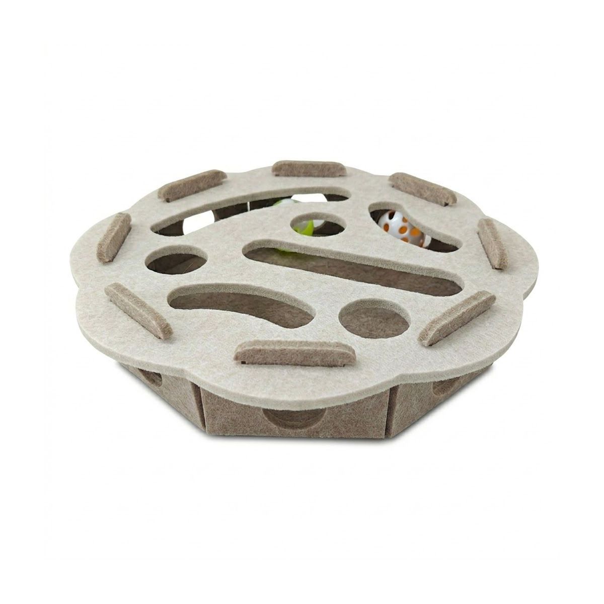 Cat Puzzle Toy Felt Treat Maze Enrichment Toy for Indoor Cats