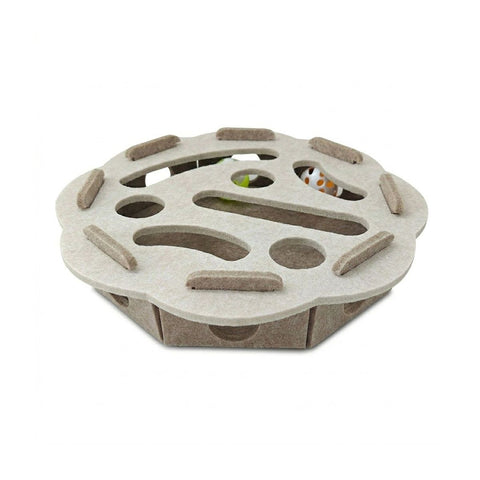 Cat Puzzle Toy Felt Treat Maze Enrichment Toy for Indoor Cats