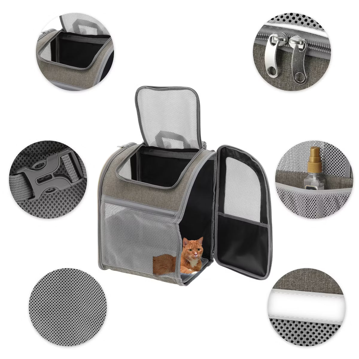Backpack Transport Box for Cats and Small Dogs