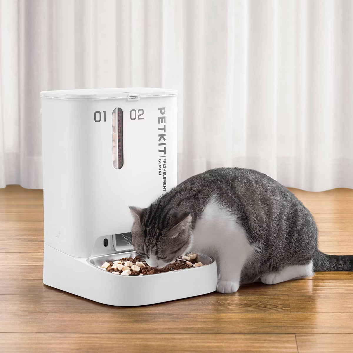 L YumShare Dual-hopper Cat and Dog Automatic Feeder