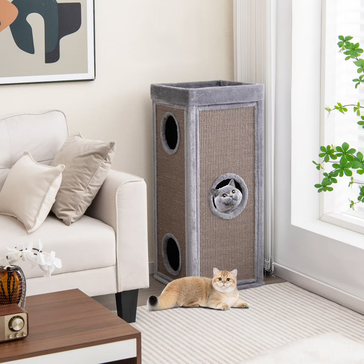 Cat Condo with Scratching Posts