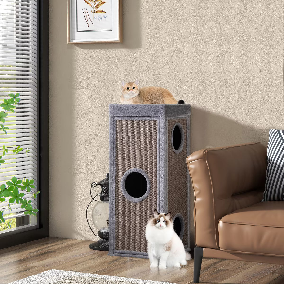 Cat Condo with Scratching Posts
