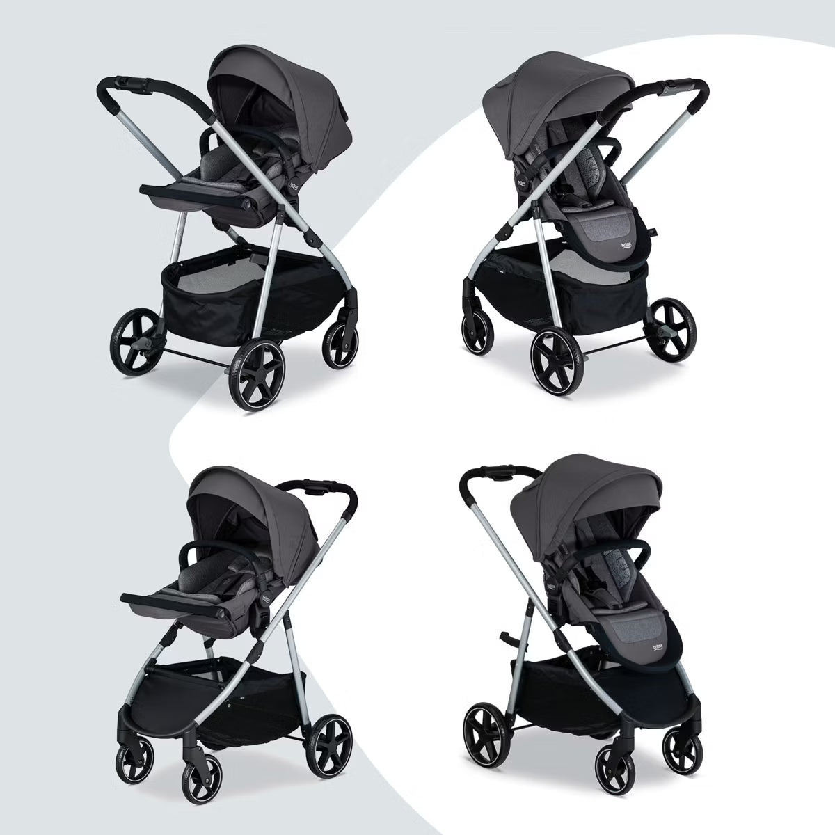 Grove Modular Lightweight Baby Stroller - Pindot Stone
