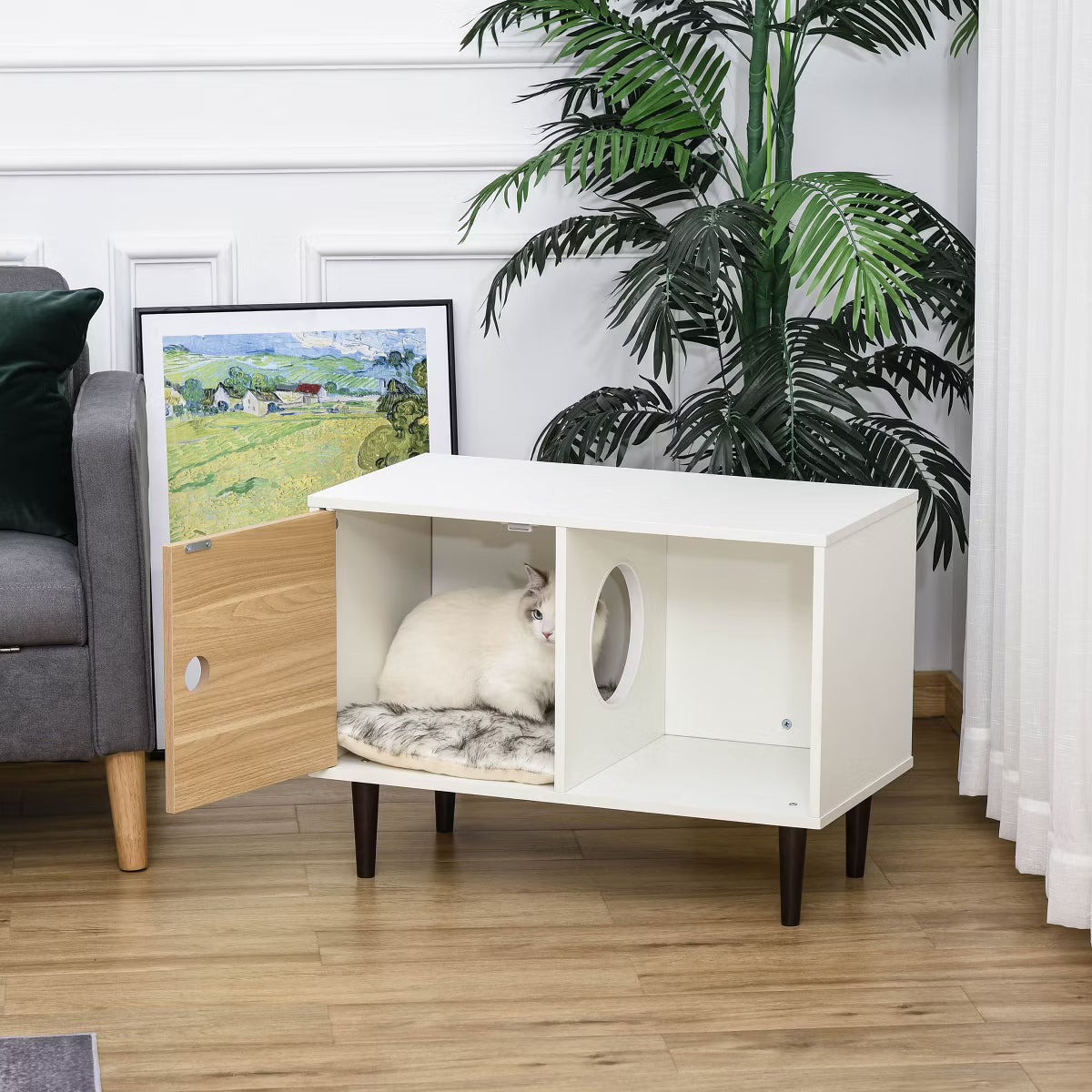 Hidden Kitten Condo Decorative Side Table