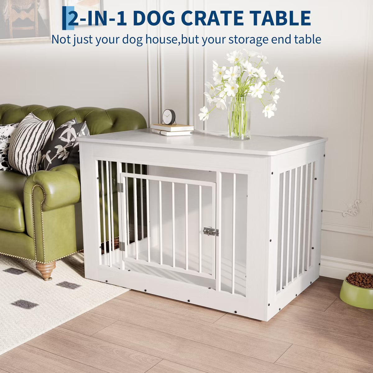 Wood Fusion Dog Cage Indoor As Side End Table,