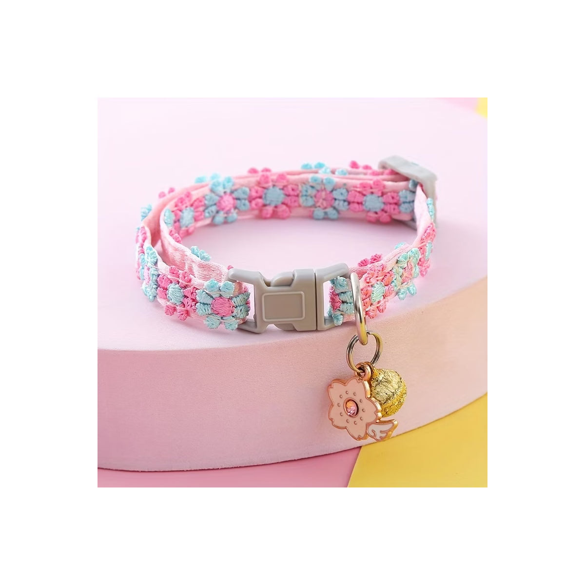 Adjustable Floral Cat Collar