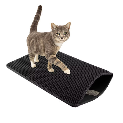 Waterproof Cat Litter Mat Black