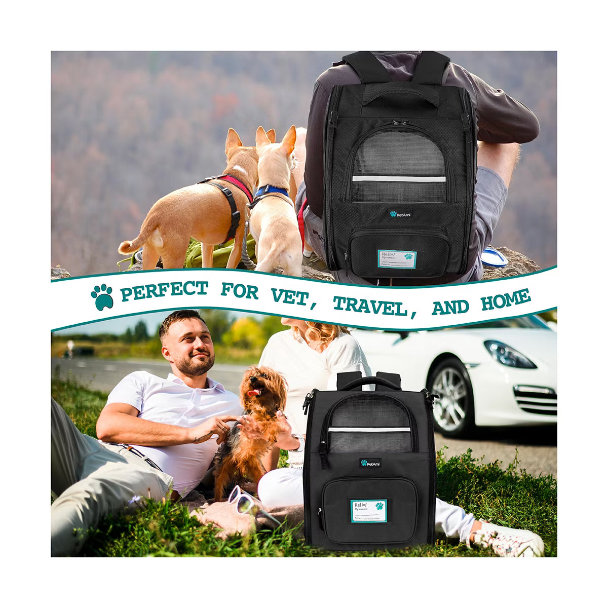 Premium Dog Backpack Carrier Small Large Cat Puppies