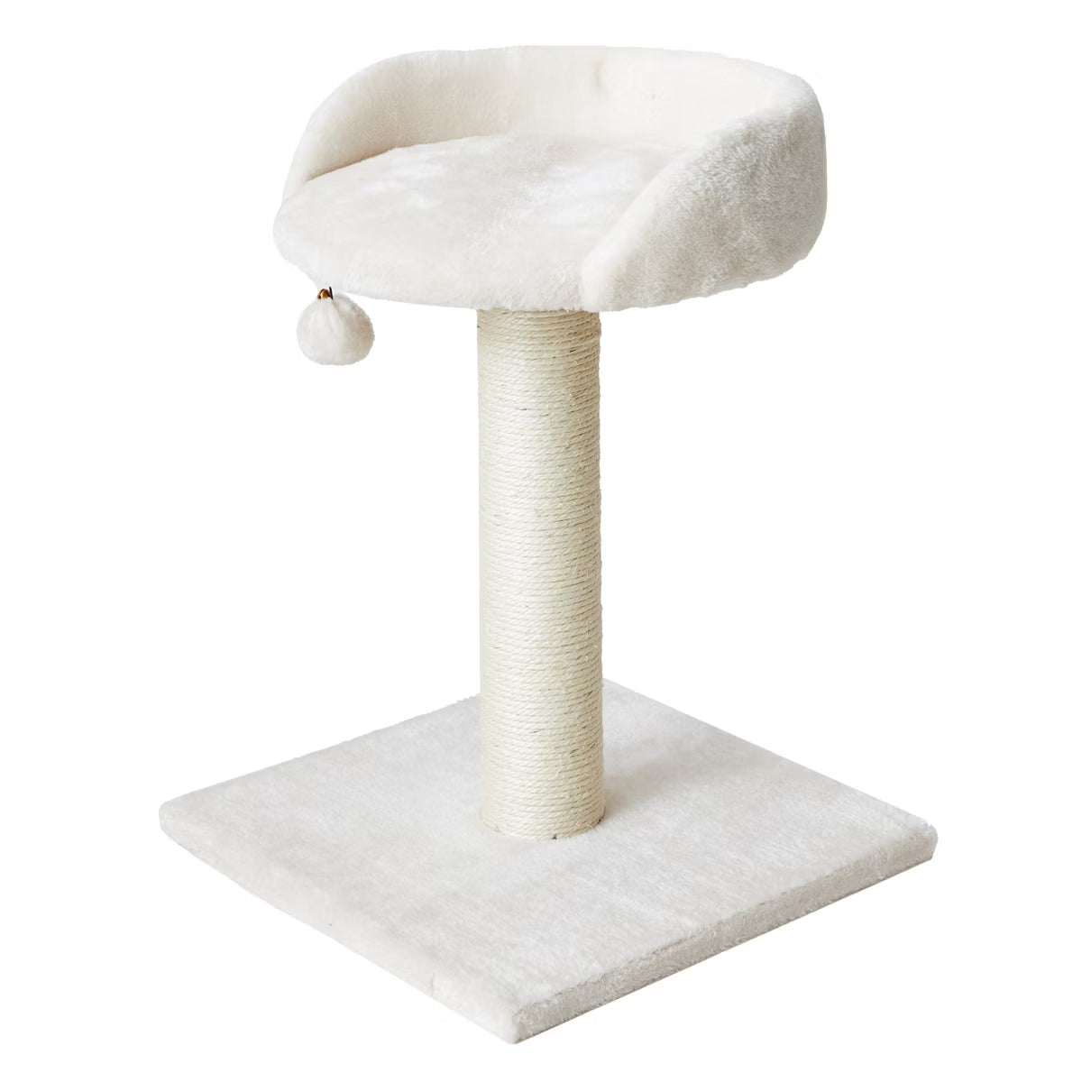 Off-White Scratching Post Cat Furniture - 20.5 in. Tall