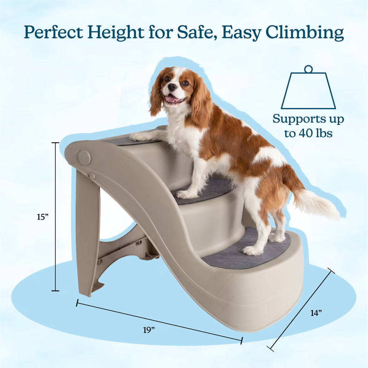 Foldable Pet Stairs for Small Dogs & Cats
