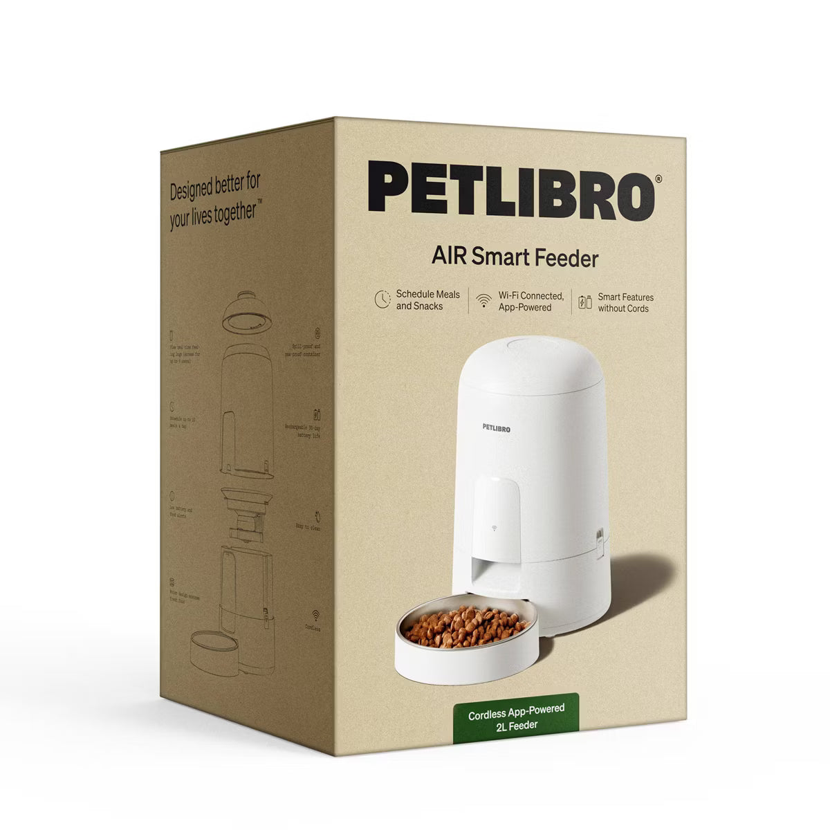 2L Wire Free Air Automatic WiFi Cat and Dog Automated Feeder