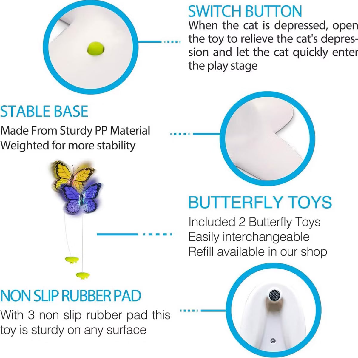 Interactive Cat Toys Butterfly Flutter Toys