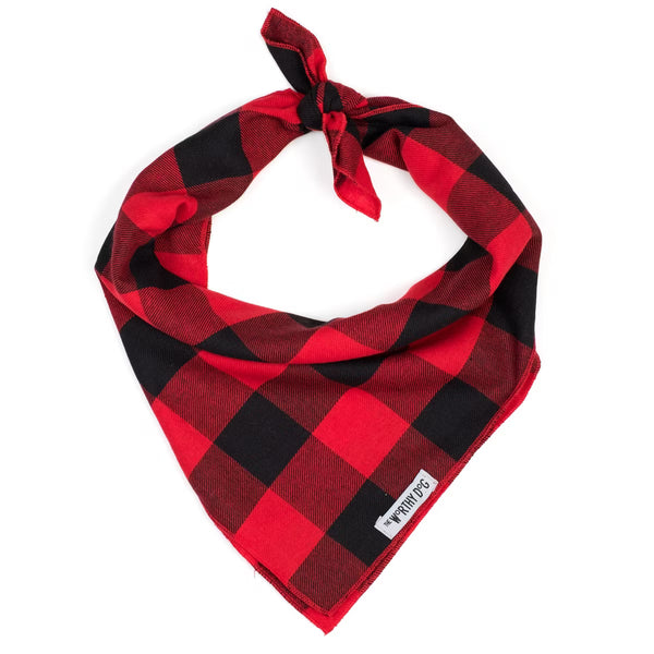 Buffalo Plaid Classic Square Tie-On Bandana