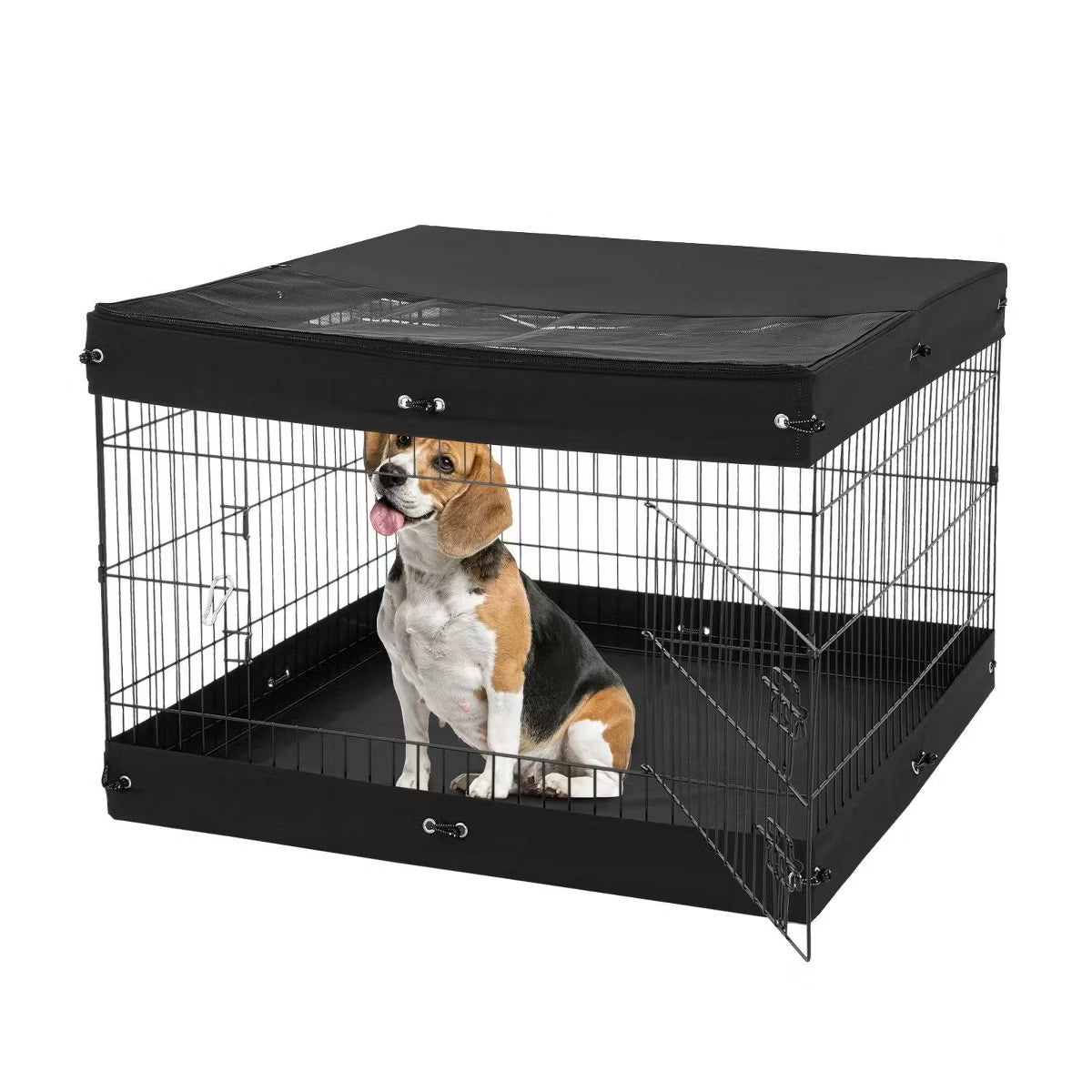 Foldable Metal Pet Cage with Door