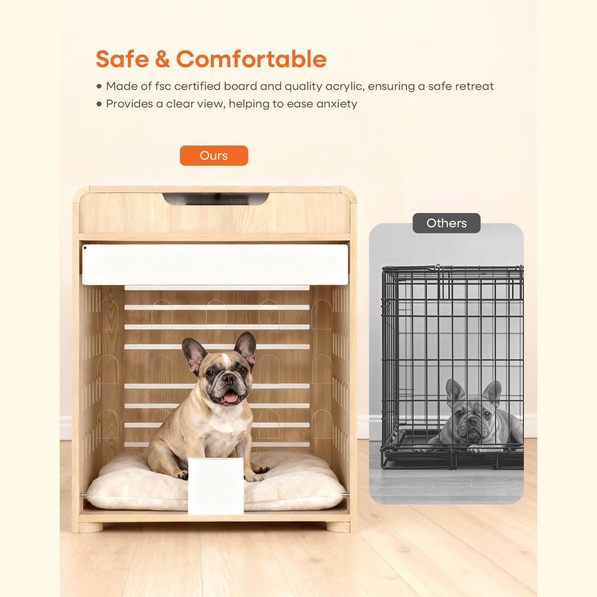 Modern Dog Crate Furniture End Table