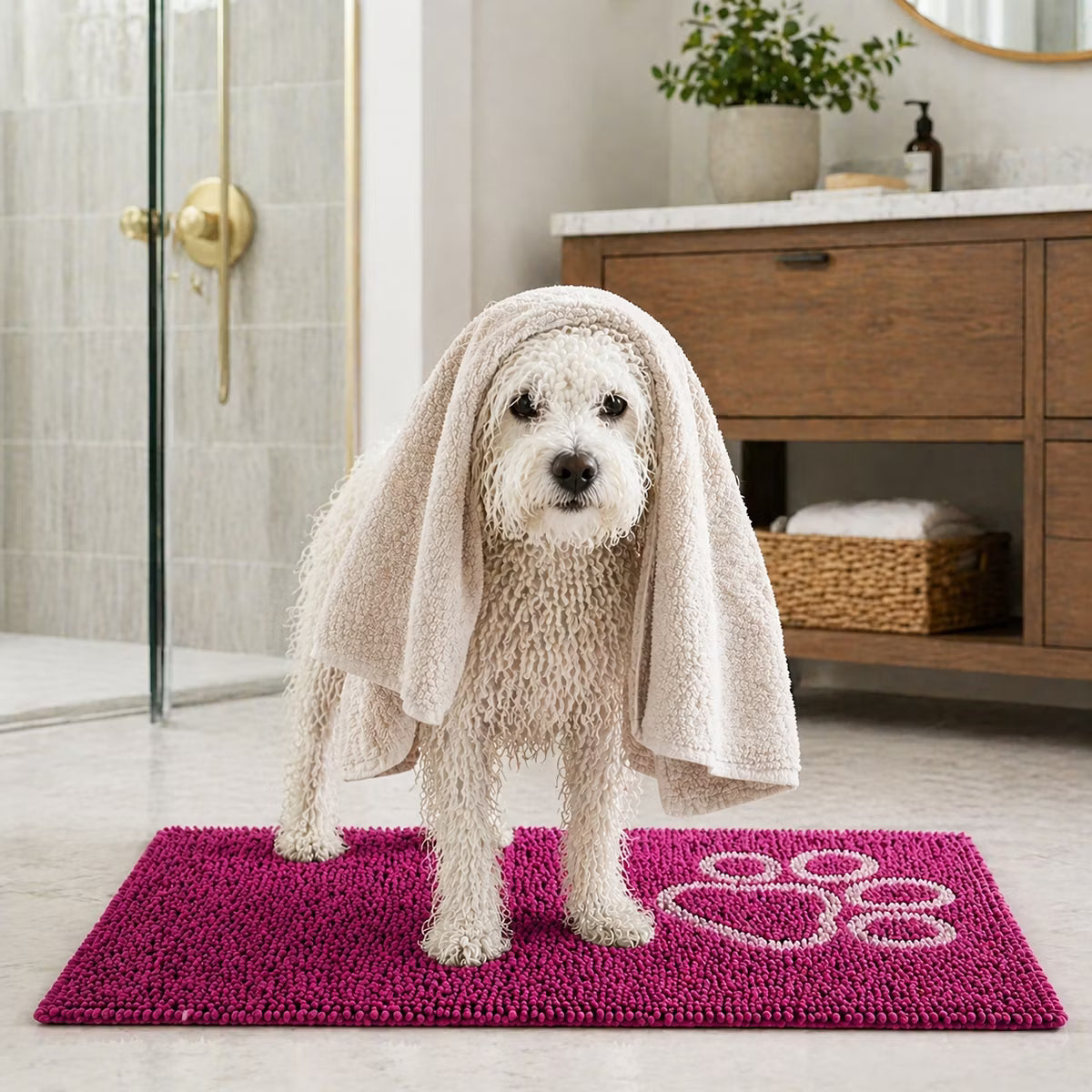 -Drying Microfiber Anti-Skid and Machine Washable Dog Mat Pet Bed - 2 P
