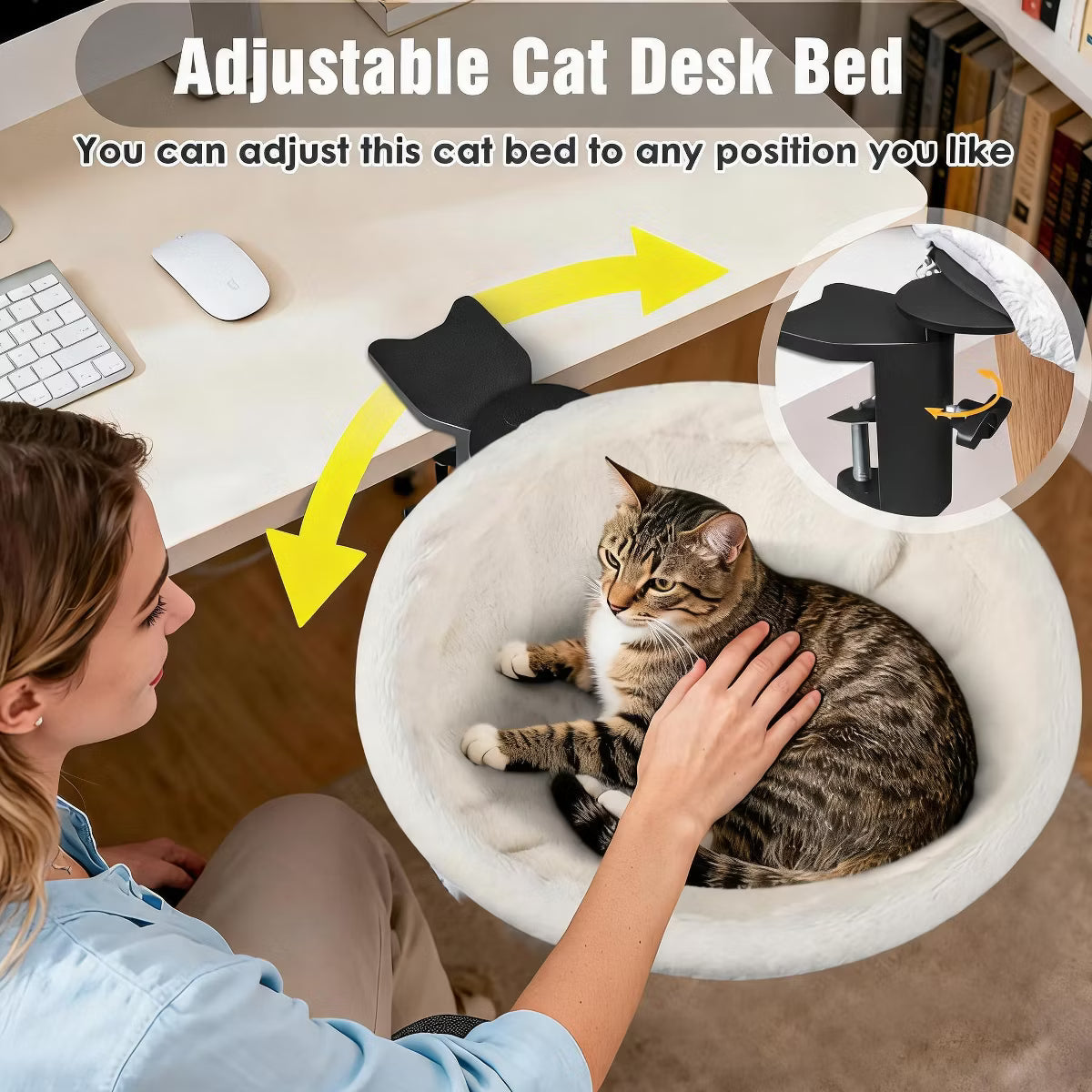 Round Rotating Cat Bed & Cat Table Bed