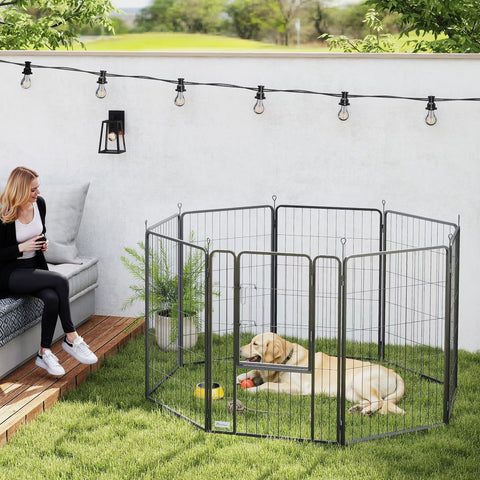 39-Inch Exercise Pen Heavy Duty Dog Playpen Eight Panel
