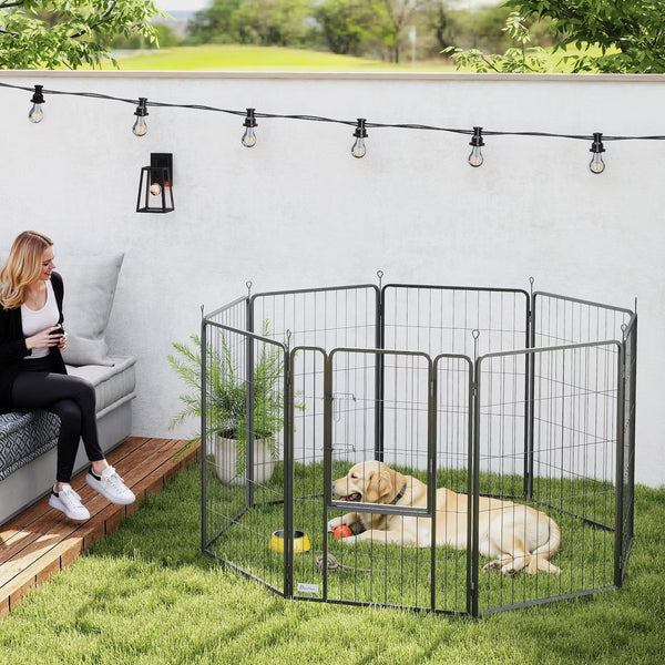 39-Inch Exercise Pen Heavy Duty Dog Playpen Eight Panel