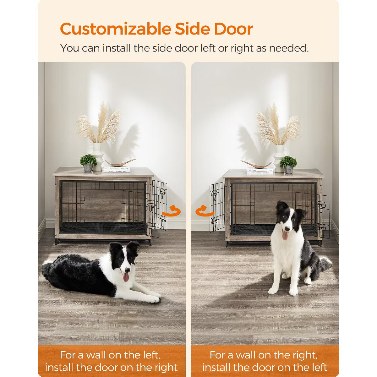 Modern Kennel for Dogs Indoor up to 70 lb