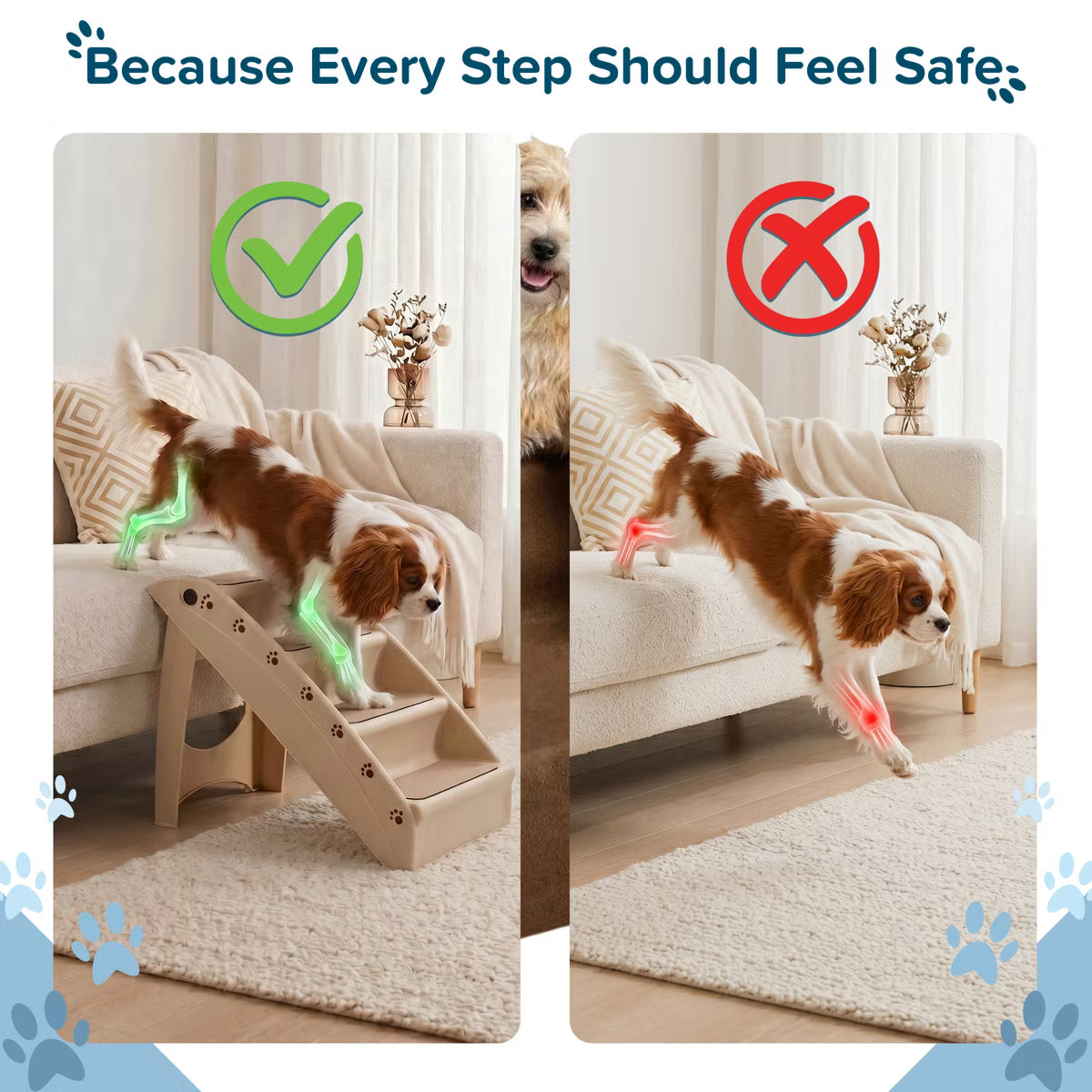 Pet Adobe 4-Step Folding Pet Stairs - 22.5" x 15" x 19.5"