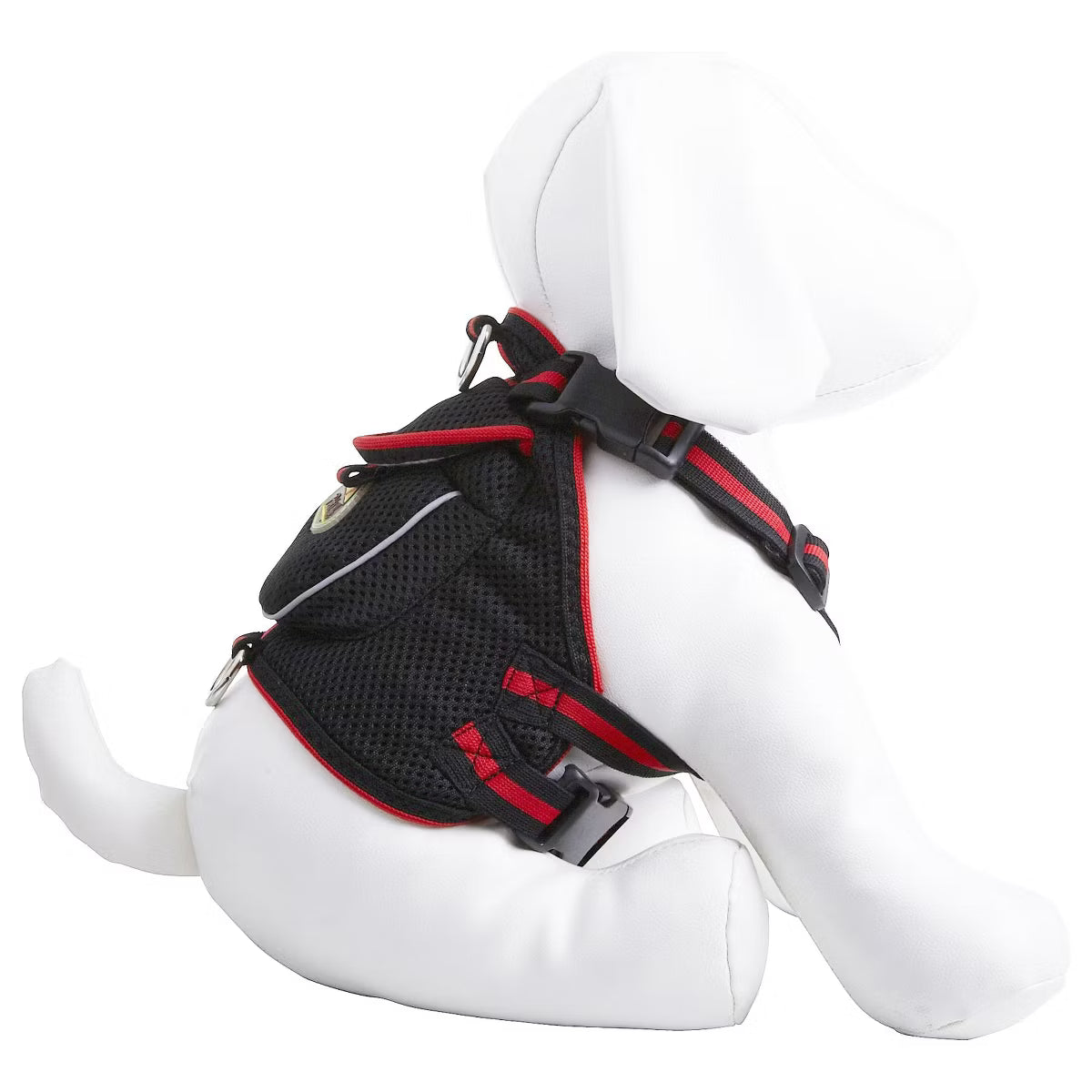 Pocket Bark Reflective Adjustable Fashion Pet Dog Harness with Velcro Pouch and Dual Harness Rings