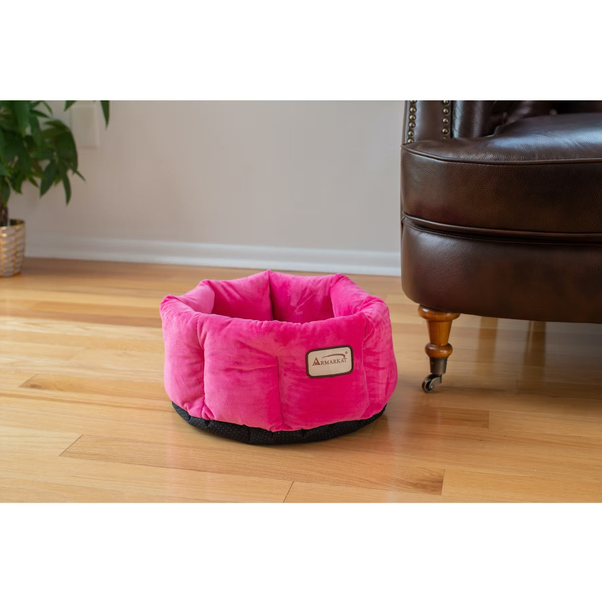Cat Bed Warm Pet cuddle bed, Pink