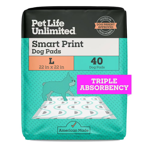 Puppy Smart Prints Training Dog Pads - L - 40ct