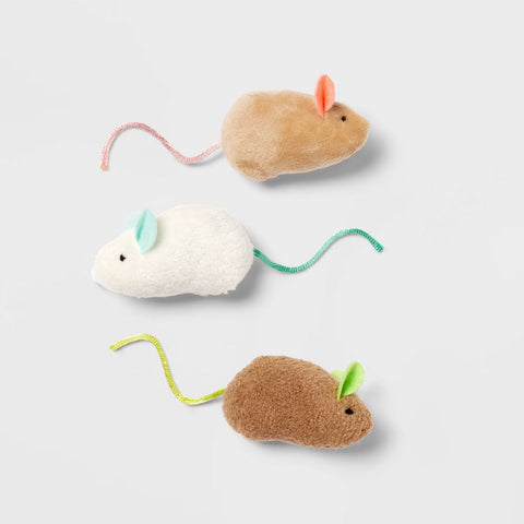 Mouse Cat Toy Set  3pk