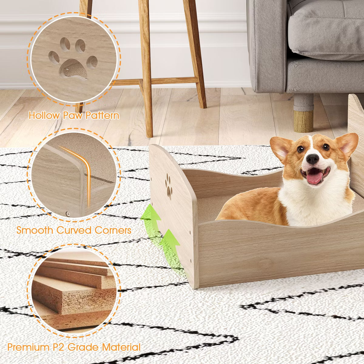 levated Pet Bed Frame Indoor Large Cat Bed