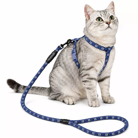 Claw Durable Cable Cat Harness Grey small