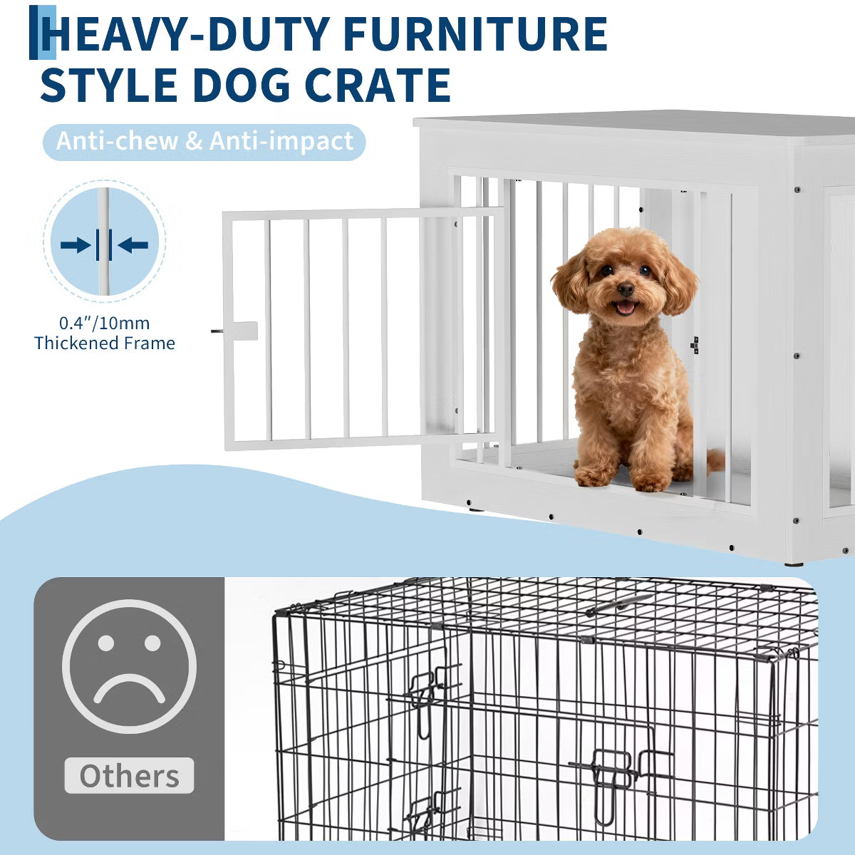 Wood Fusion Dog Cage Indoor As Side End Table,