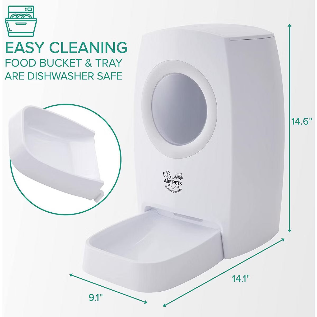 Automatic Pet Feeder W/Portion Control, Voice Recorder,