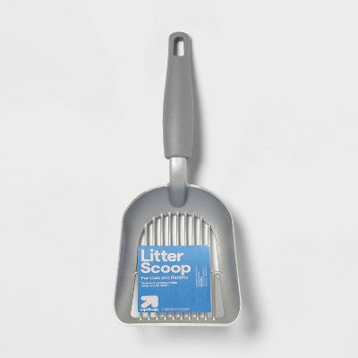 Metal Cat Litter Scoop, Non-Stick with Slotted Base and Hanging Handle