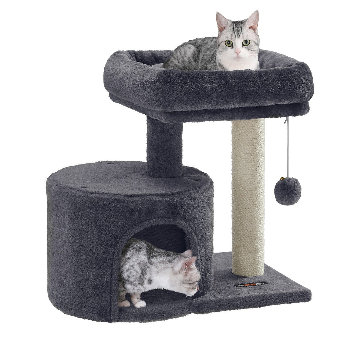 Cat Tree Tower with Sisal Scratching Post, Cat Condo with Padded Perch,