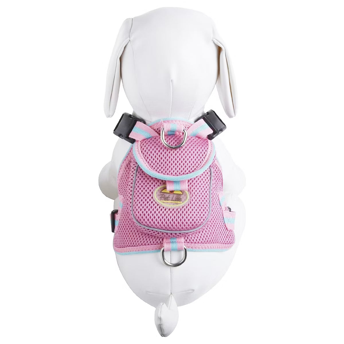 Pocket Bark Reflective Adjustable Fashion Pet Dog Harness with Velcro Pouch and Dual Harness Rings