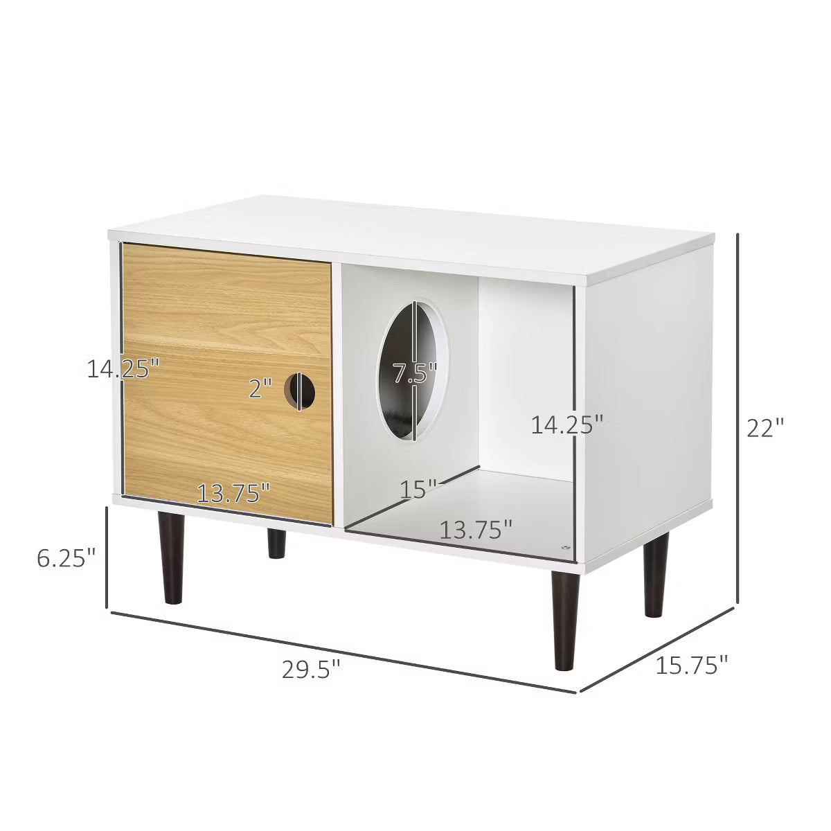 Hidden Kitten Condo Decorative Side Table
